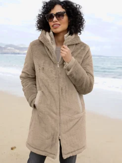 Manteau imitation fourrure imitation fourrure douce