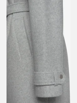 Manteau longueur genou, col à revers