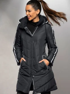 Manteau matelassé détails contrastés