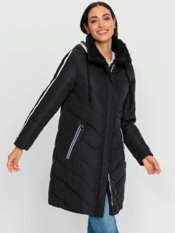 Manteau matelassé détails contrastés