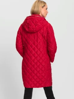 Manteau matelassé mélange de matières tendance