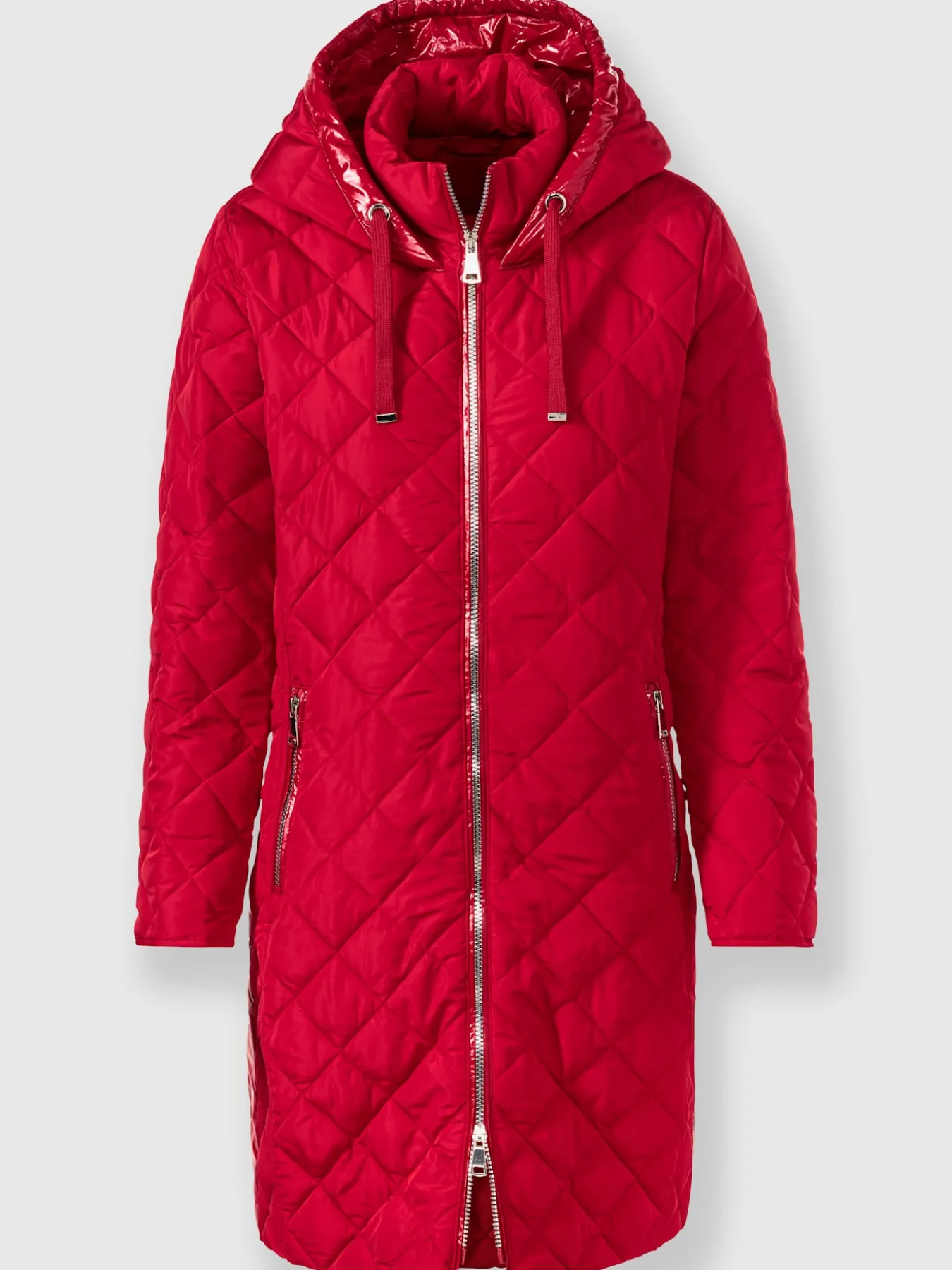 Manteau matelassé mélange de matières tendance