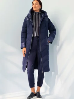Manteau matelassé mélange mat et brillant