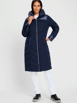 Manteau matelassé mélange mat et brillant