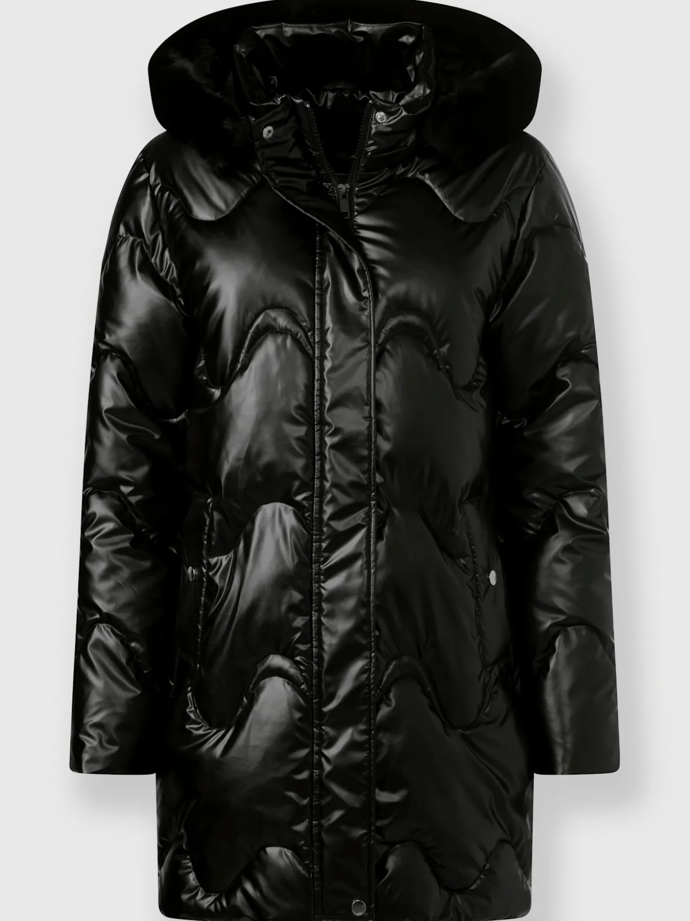 Manteau matelassé revêtement mat et brillant