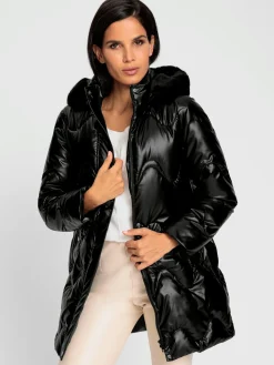 Manteau matelassé revêtement mat et brillant