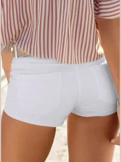 Mini-short en jean coupe brésilienne