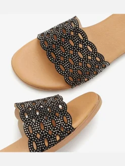 Mules avec détails brillants tendance