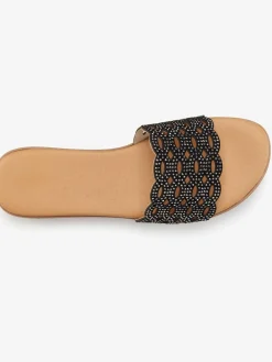 Mules avec détails brillants tendance