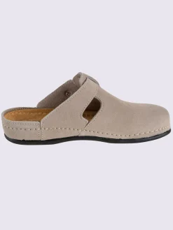 Mules cuir velours de vache.