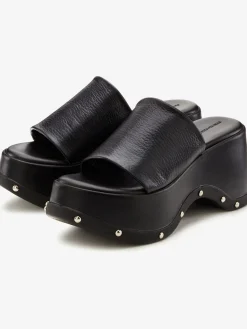 Mules tendance en cuir de qualité