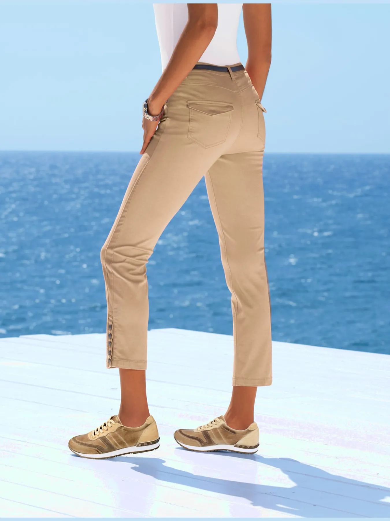 Pantalon 7/8 coupe skinny