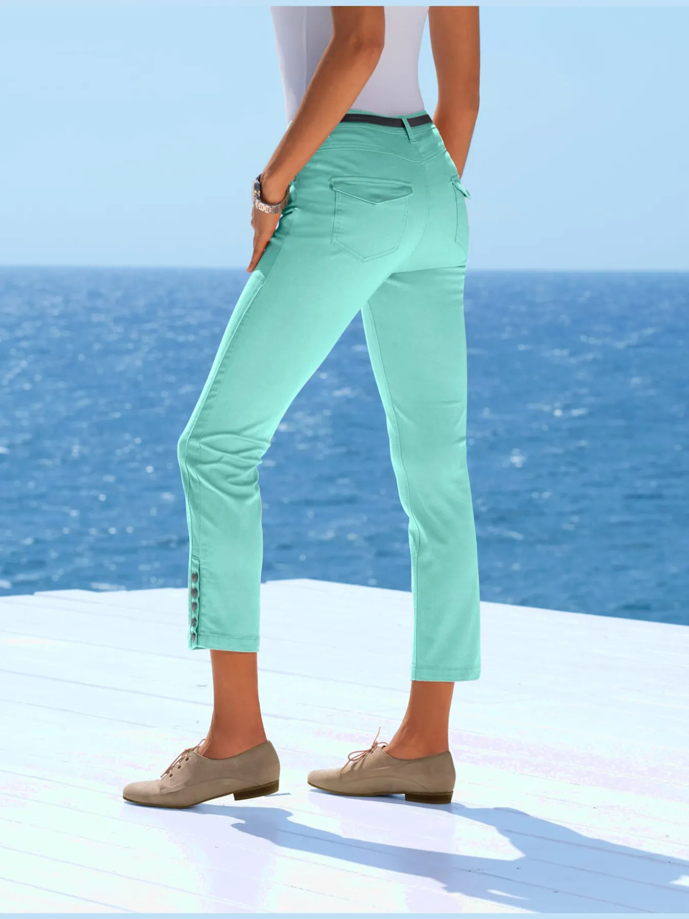 Pantalon 7/8 coupe skinny