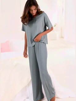 Pantalon 7/8 en tricot côtelé