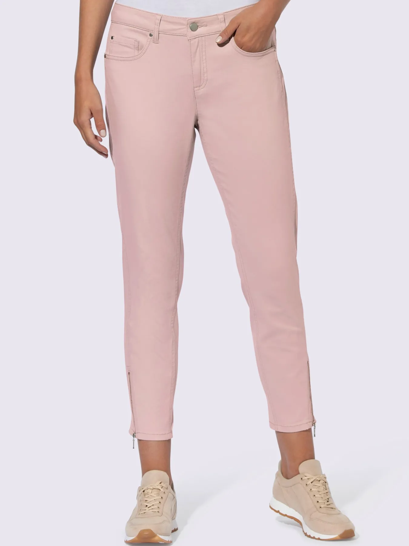 Pantalon 5 poches empiècements latéraux affinants