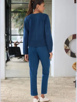 Pantalon 7/8 poches fendues pratiques
