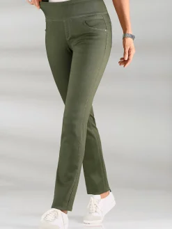 Pantalon avec ceinture large élastique et poches