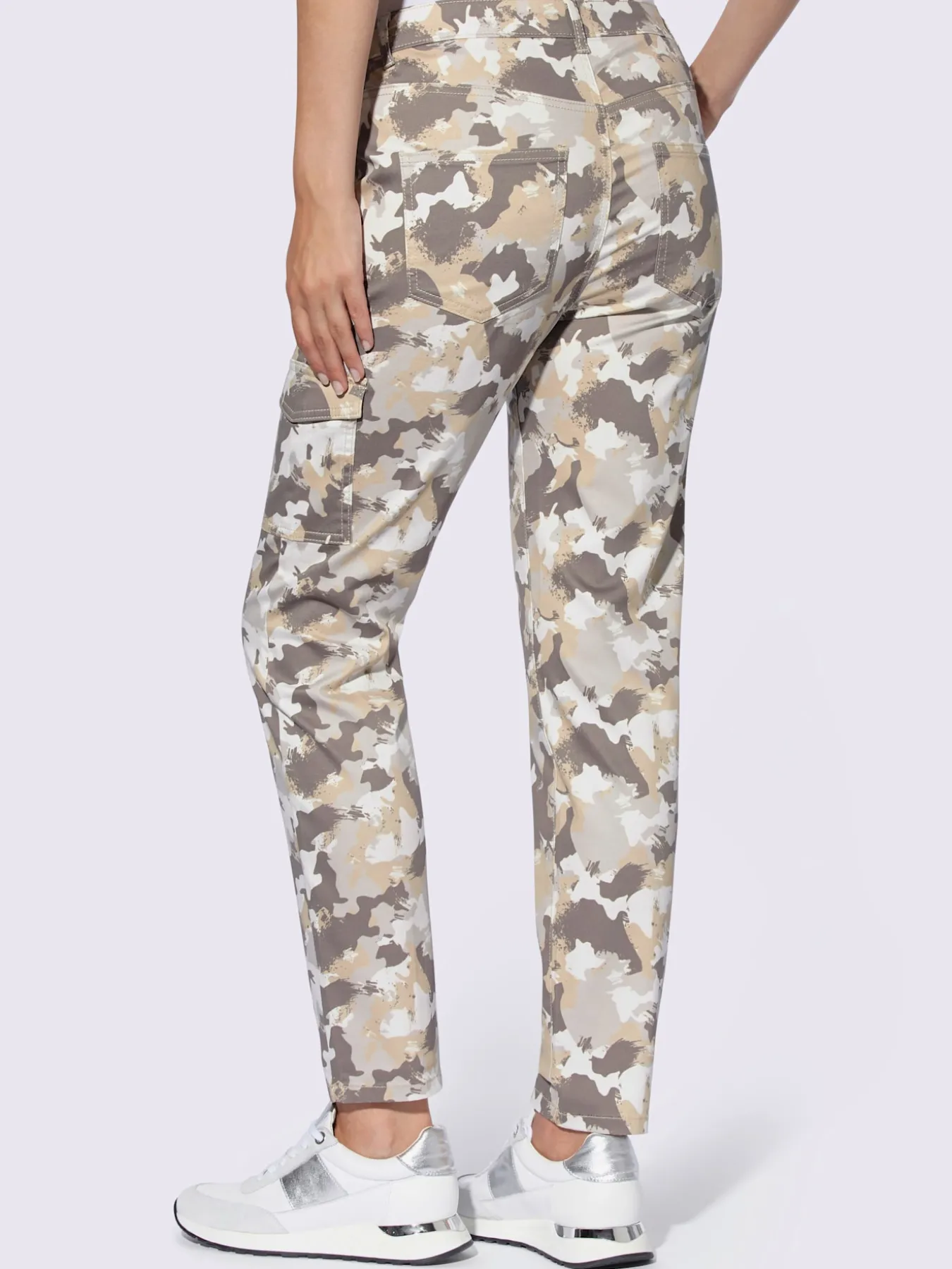 Pantalon cargo motif camouflage tendance