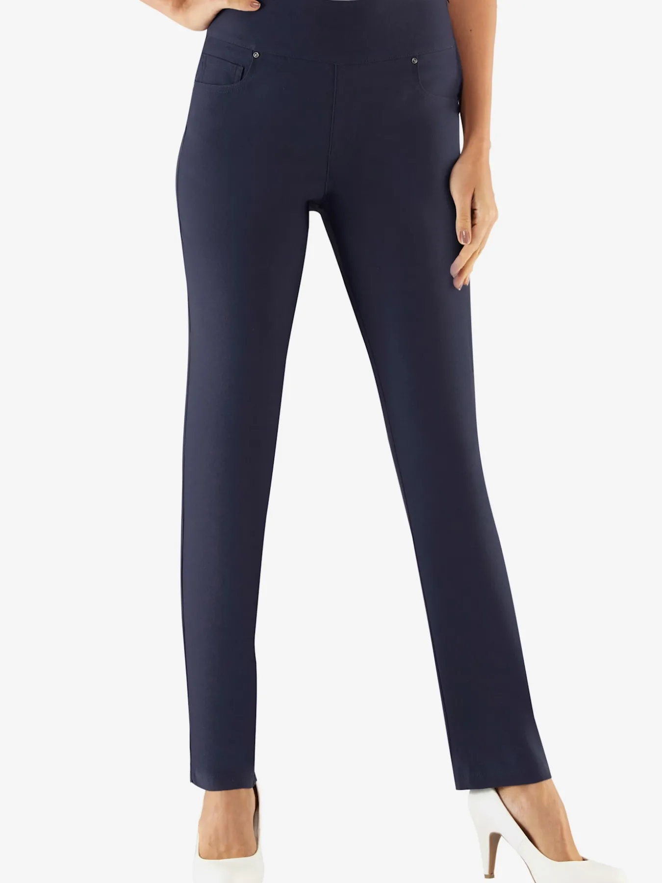 Pantalon ceinture haute affinante à glissière