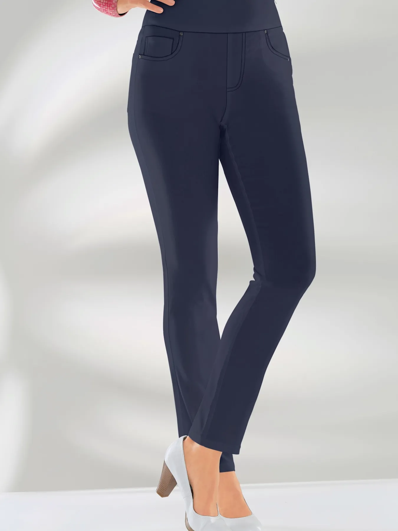 Pantalon ceinture haute affinante à glissière