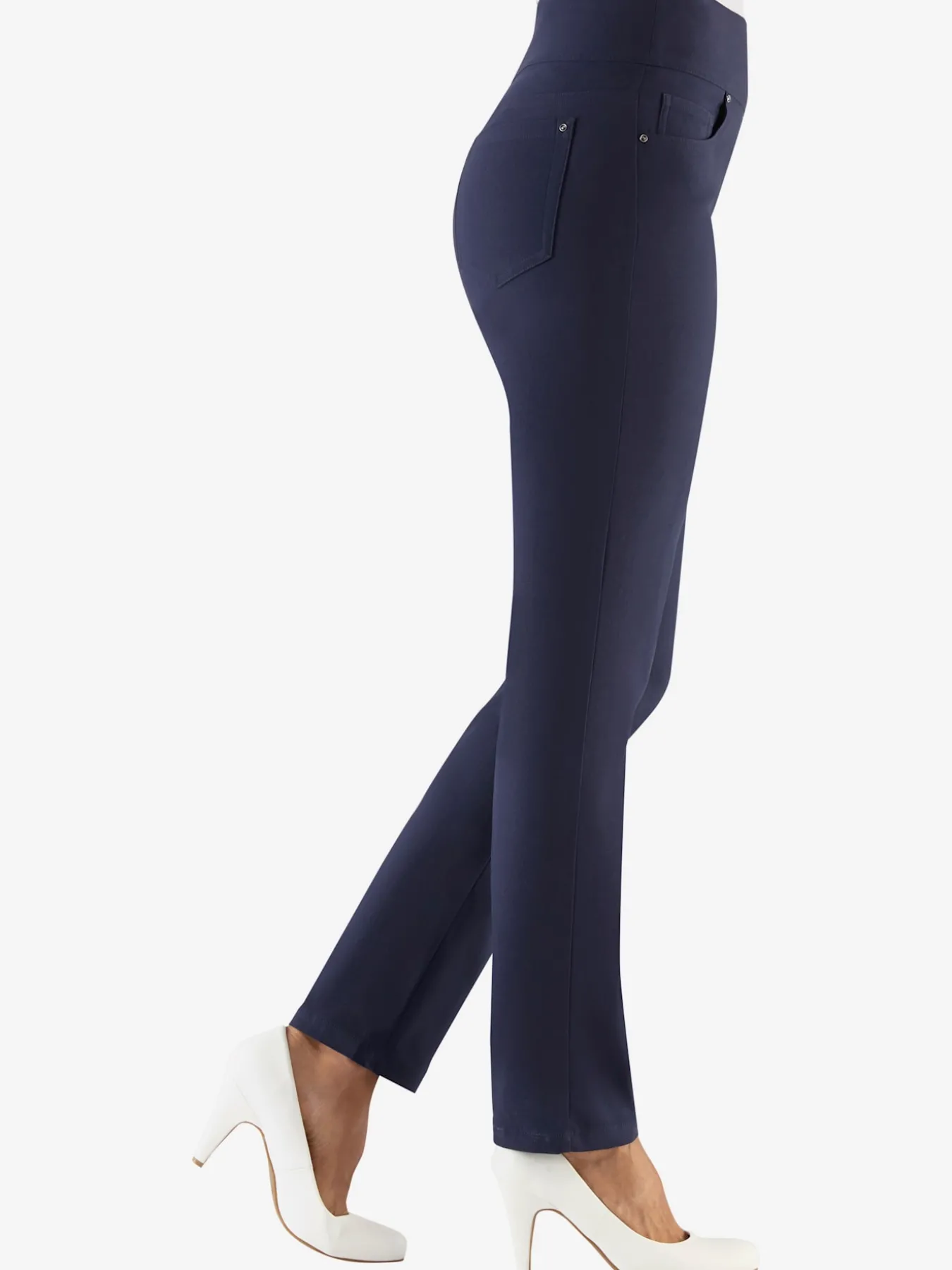Pantalon ceinture haute affinante à glissière