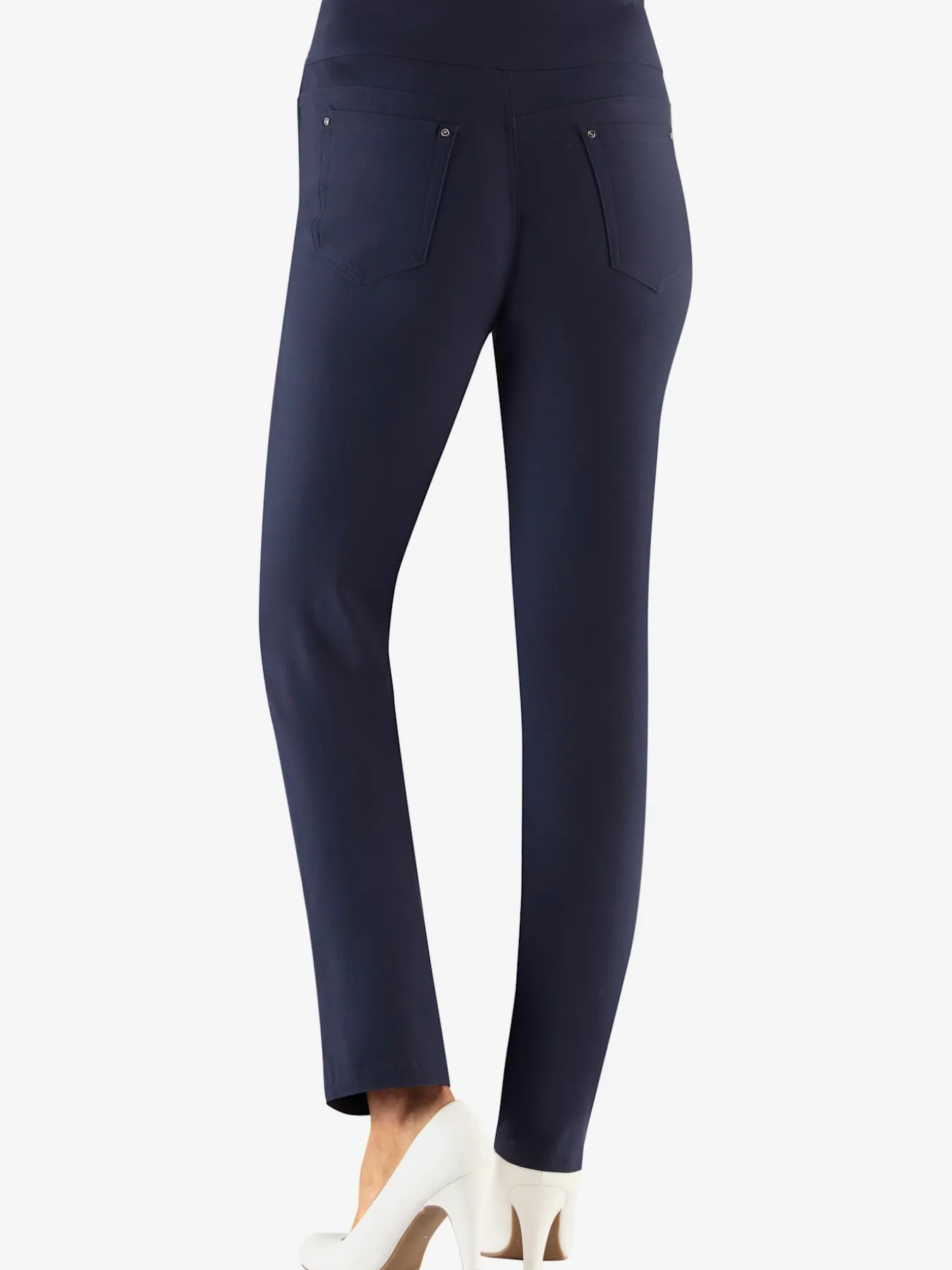 Pantalon ceinture haute affinante à glissière