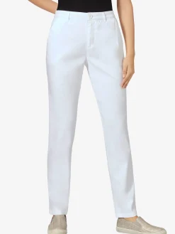 Pantalon chino femme en coton extensible