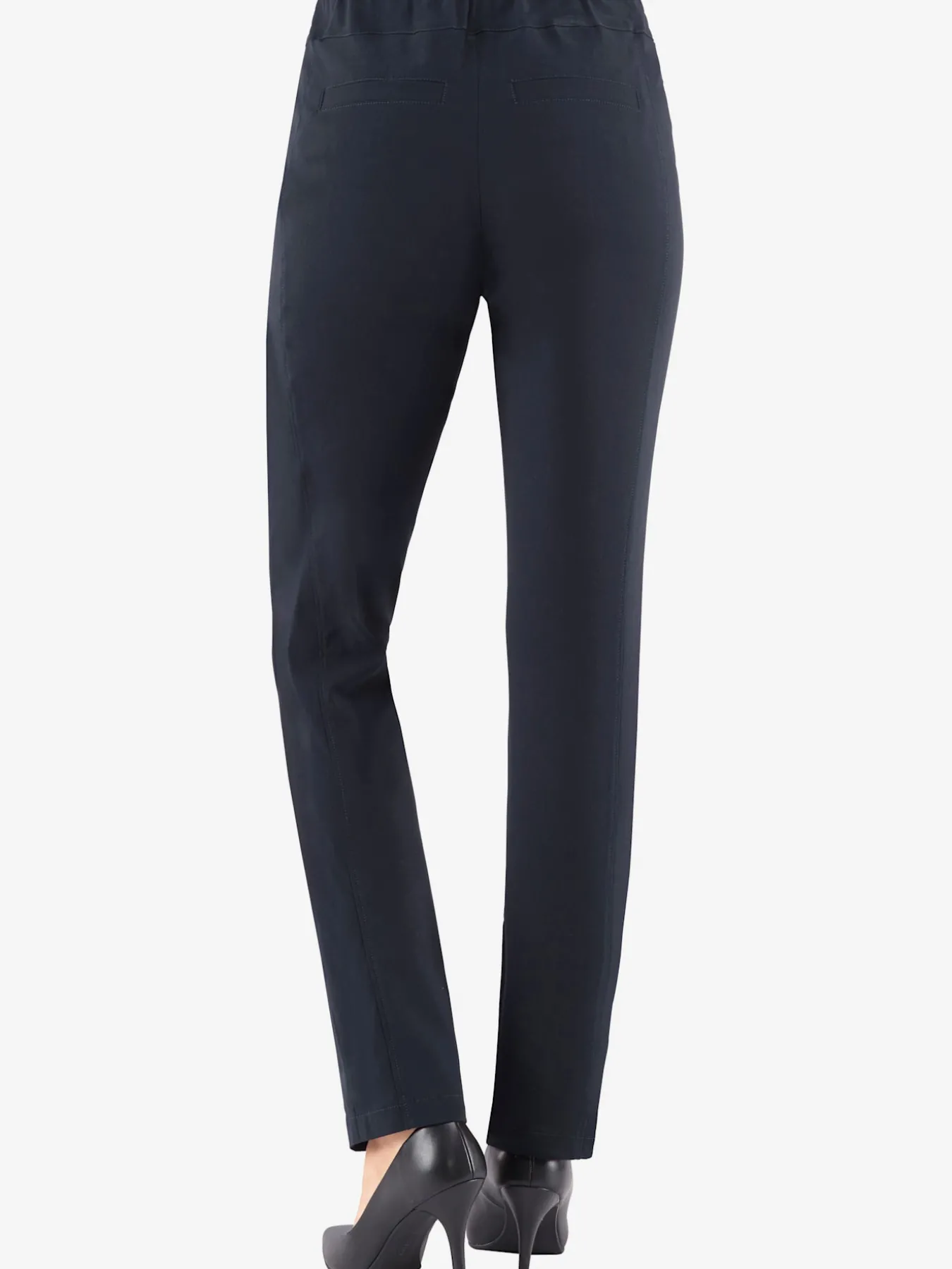 Pantalon classique uni avec ceinture élastique