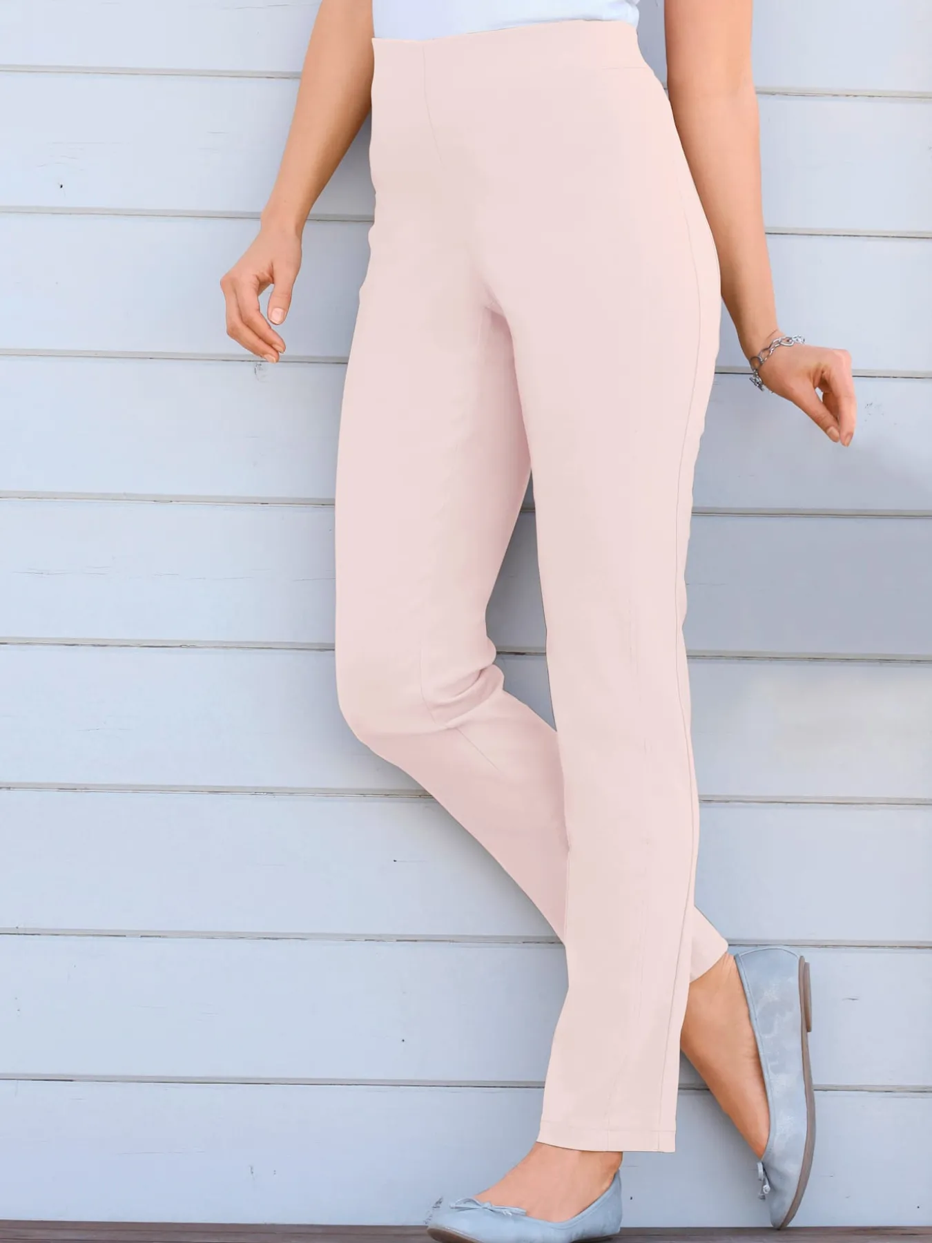 Pantalon classique uni avec ceinture élastique
