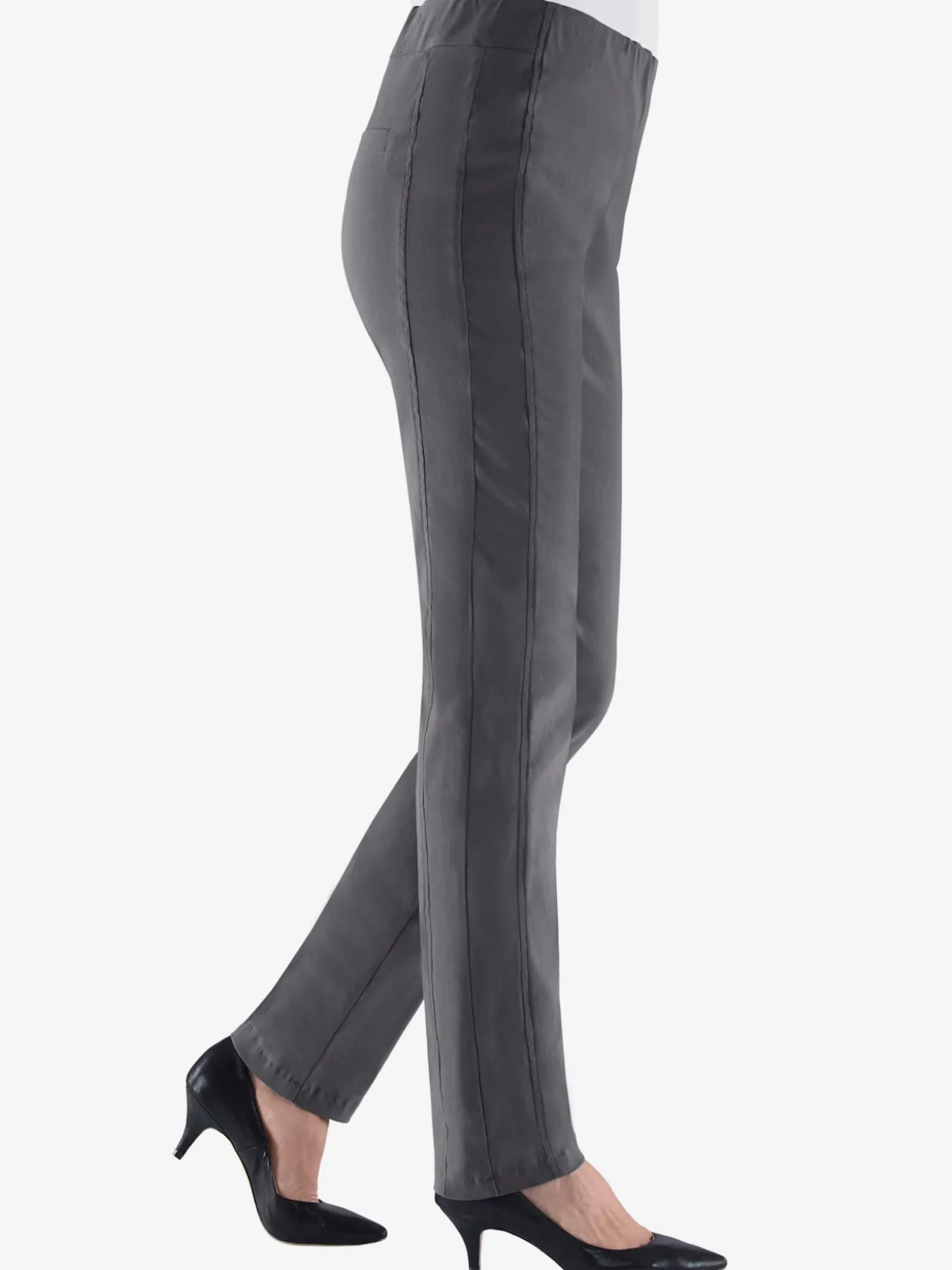 Pantalon classique uni avec ceinture élastique