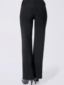 Pantalon coupe droite détails boutonnés