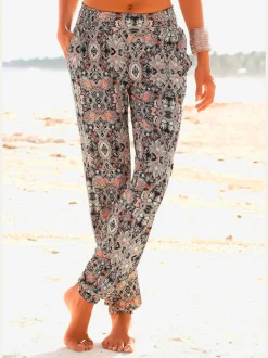Pantalon de plage pantalon en tissu léger imprimé