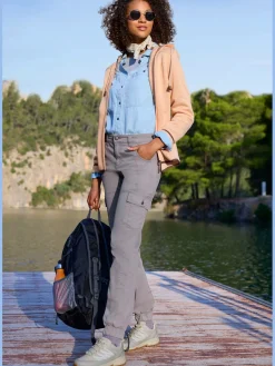 Pantalon de trekking mélange de coton agréablement doux et extensible