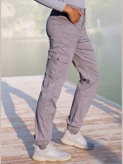 Pantalon de trekking mélange de coton agréablement doux et extensible