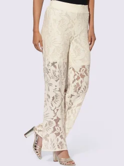 Pantalon dentelle florale