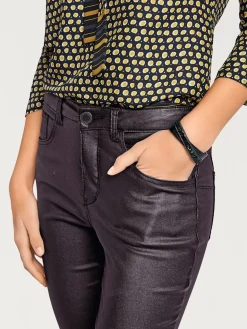 Pantalon effet ventre plat coupe skinny tendance