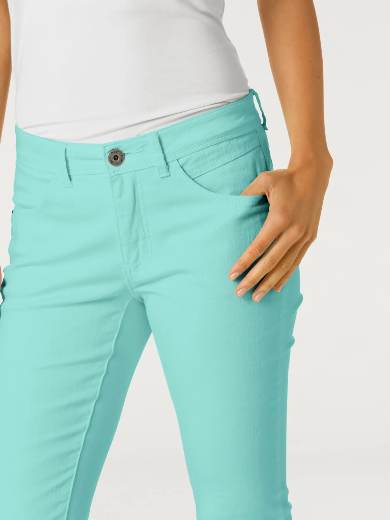 Pantalon effet ventre plat coupe skinny