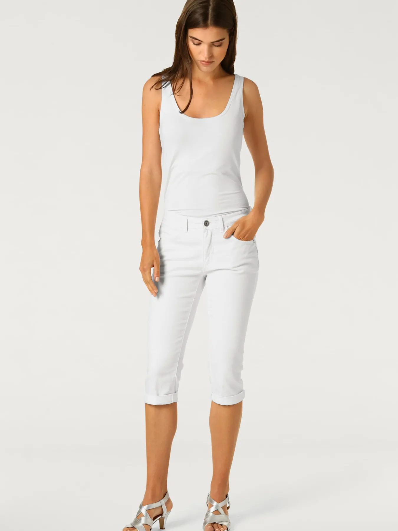 Pantalon effet ventre plat coupe skinny