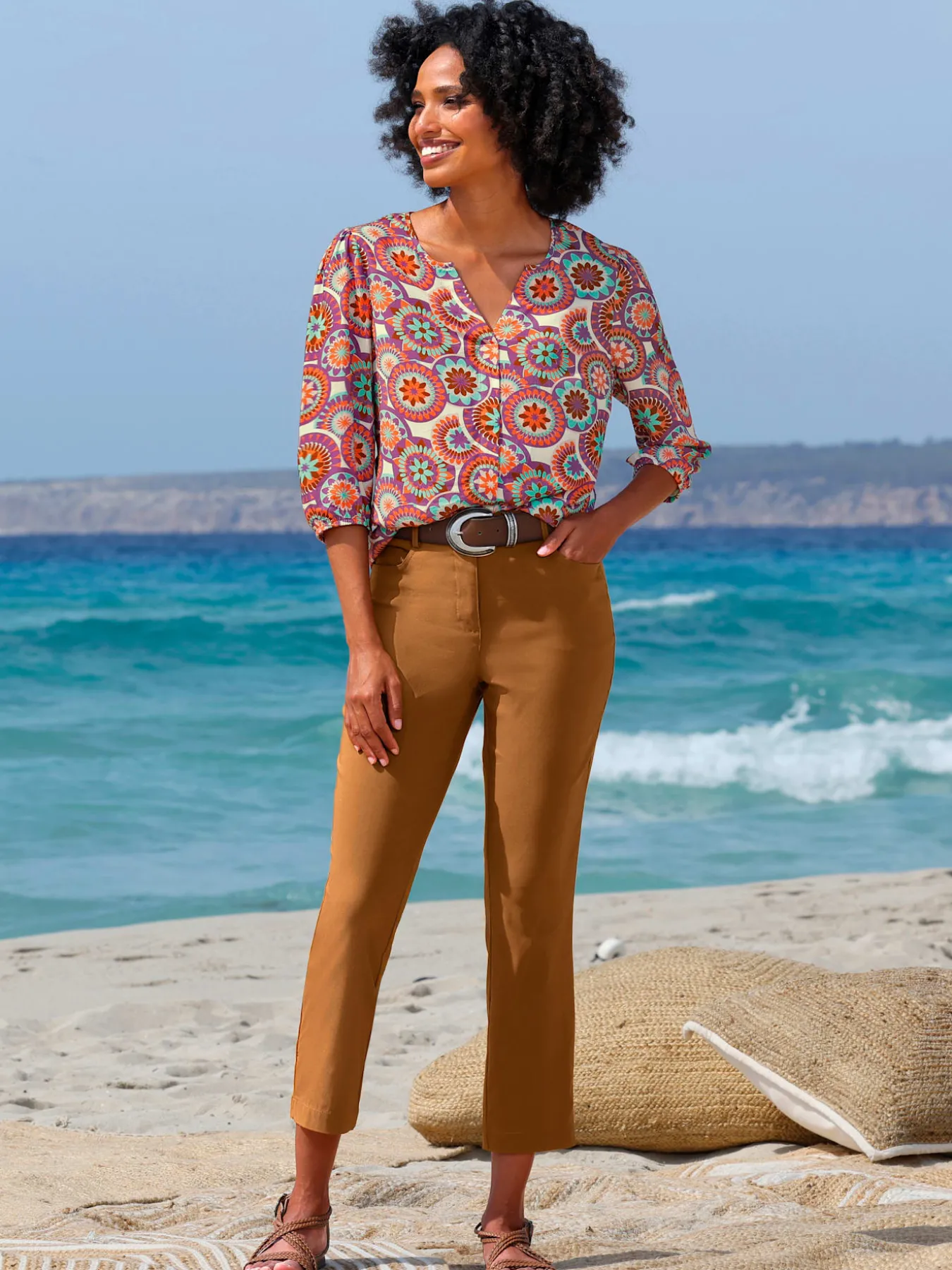 Pantalon en bengaline jambes étroites