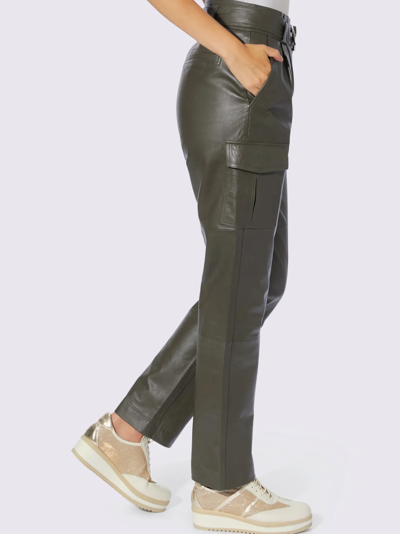 Pantalon en cuir cuir agneau nappa très doux