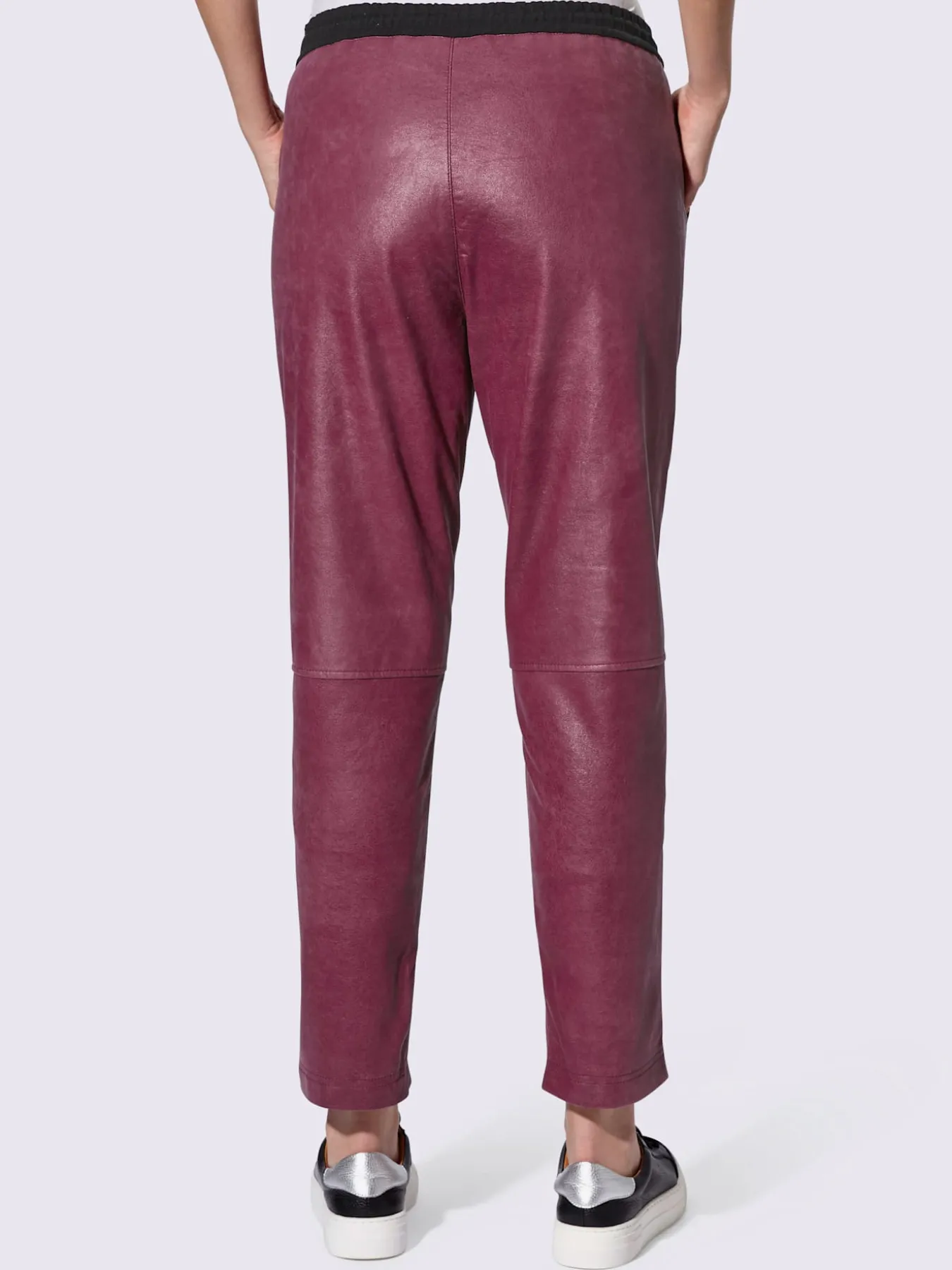 Pantalon en cuir forme jogging tendance
