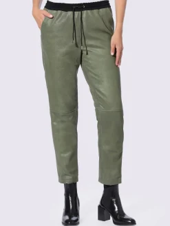 Pantalon en cuir forme jogging tendance