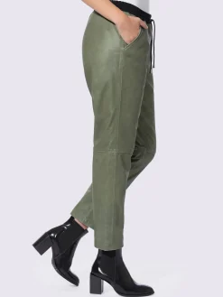 Pantalon en cuir forme jogging tendance
