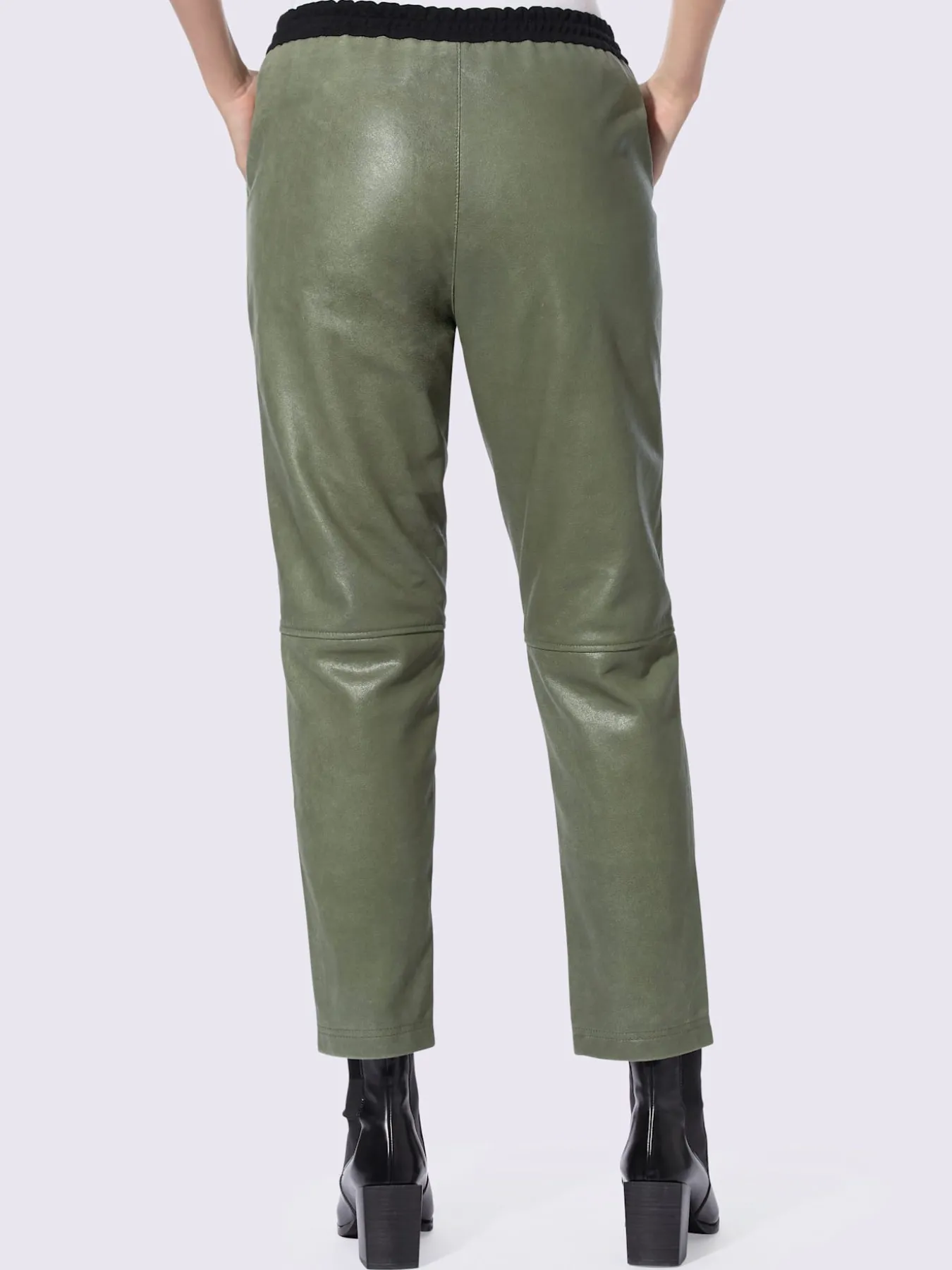 Pantalon en cuir forme jogging tendance
