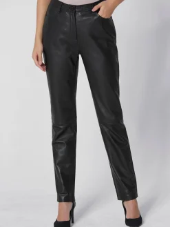 Pantalon en cuir pur cuir d'agneau nappa