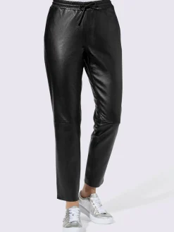 Pantalon en cuir pur cuir d'agneau nappa