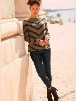 Pantalon en imitation cuir pantalon en synthétique avec ceinture taille haute