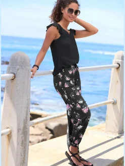 Pantalon en jersey ceinture élastique et coulisse