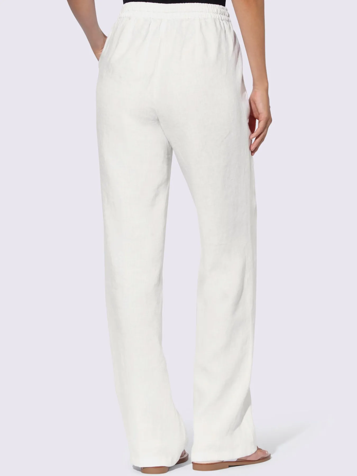 Pantalon en lin jambes larges mode