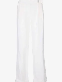 Pantalon en lin jambes larges
